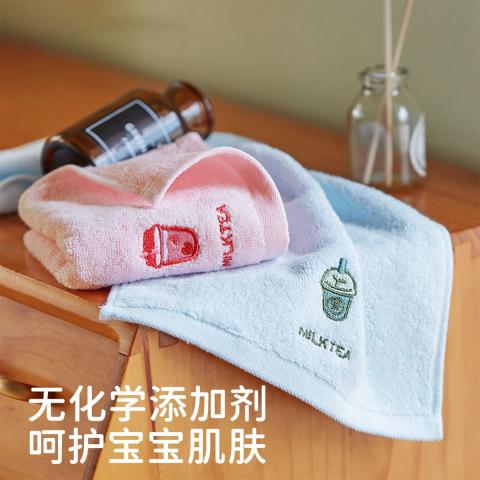 洁丽雅 纯棉毛巾全棉儿童毛巾柔软亲肤强吸水舒适家用宝宝小面巾擦脸巾 图片 3