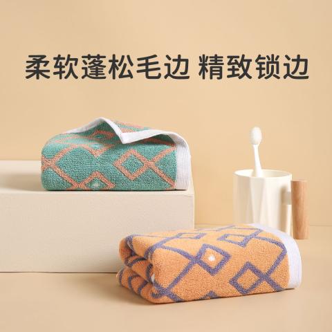 洁丽雅 全棉大毛巾成人不易掉毛纯棉洗脸家用男女柔软吸水加厚面巾 图片 5