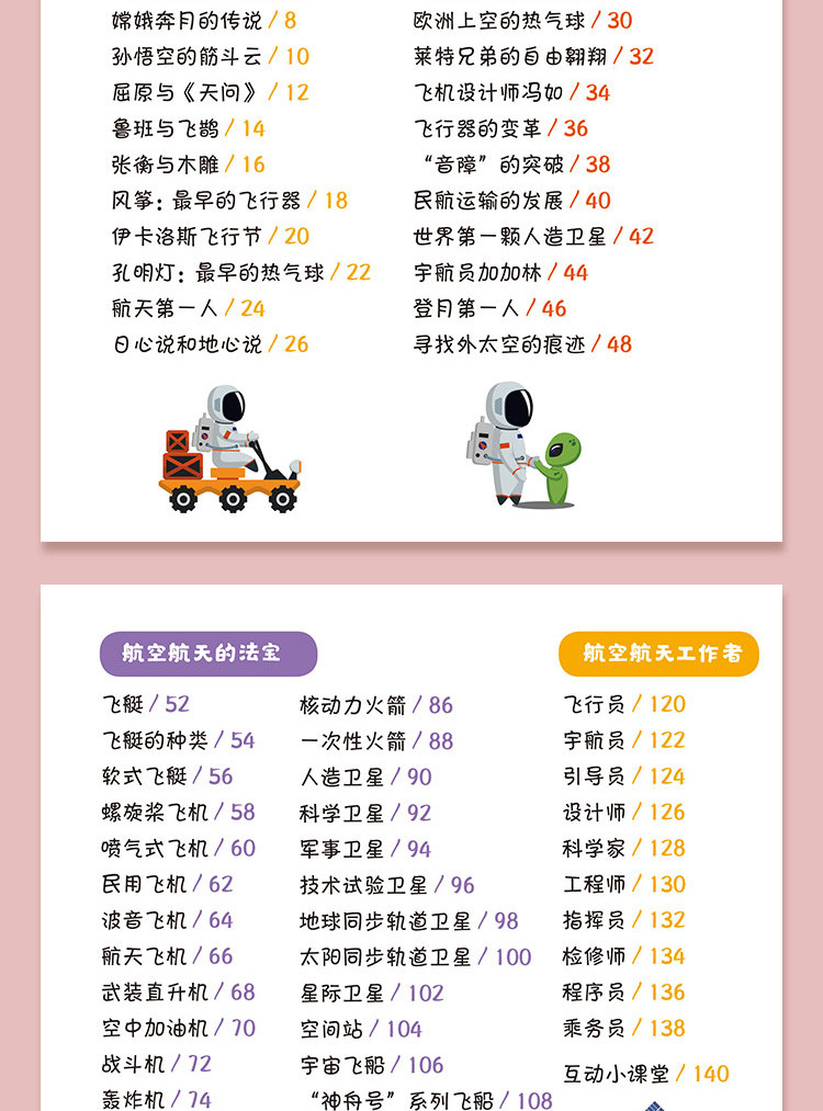 航空航天小百科宇宙太空航天图书天文学绘本幼儿科普百科书籍