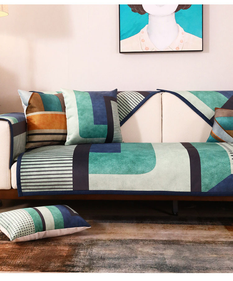 北欧风沙发垫套罩防滑轻奢现代四季通用客厅简约时尚皮沙发靠背巾