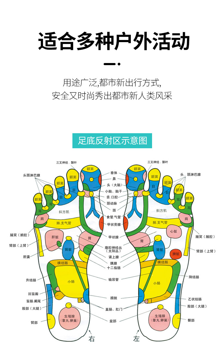 指压板单块家用加大加厚经络脚底脚垫按摩器趾压板足底按摩垫