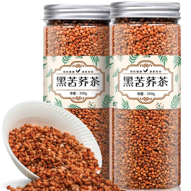 黑苦荞茶 全胚芽全颗粒荞麦茶养生茶 四川大凉山黑珍珠花草茶350g