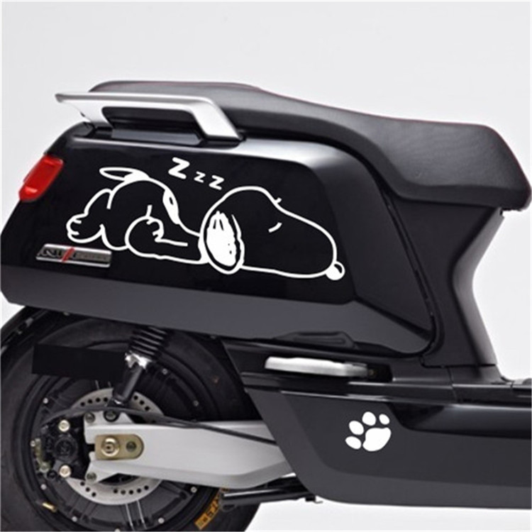 电动车贴纸可爱小狗个性动漫卡通摩托小牛划痕防水防晒贴纸