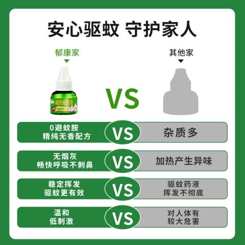郁康 电热蚊香液体电蚊香正品电热蚊香液无味家用插电式灭蚊驱蚊室内 图片 5
