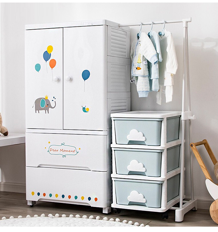 儿童衣柜 收纳柜抽屉 式宝宝衣柜储物柜塑料柜衣服收纳箱五斗柜
