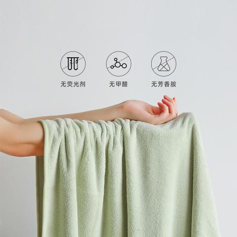洁丽雅 2条装珊瑚绒浴巾成人吸水柔软不易掉毛家用男女大浴巾裹巾毯 图片 3
