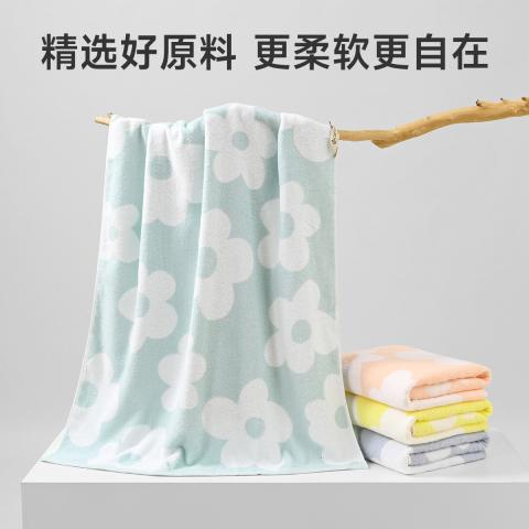 洁丽雅 纯棉浴巾柔软吸水不易掉毛吸水透气全棉家用成人男女洗澡巾 图片 2
