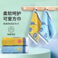 洁丽雅 【100%纯棉】儿童熊猫毛巾全棉卡通洗脸巾童趣小方巾柔软吸水面巾 图片 3