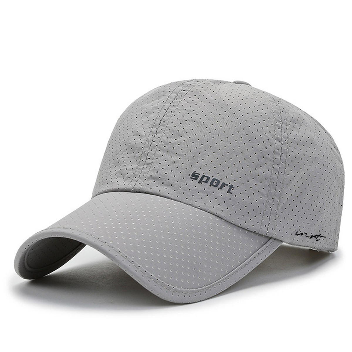 速干棒球帽夏季圆顶防晒纯色通用透气平纹运动帽遮阳棒球帽