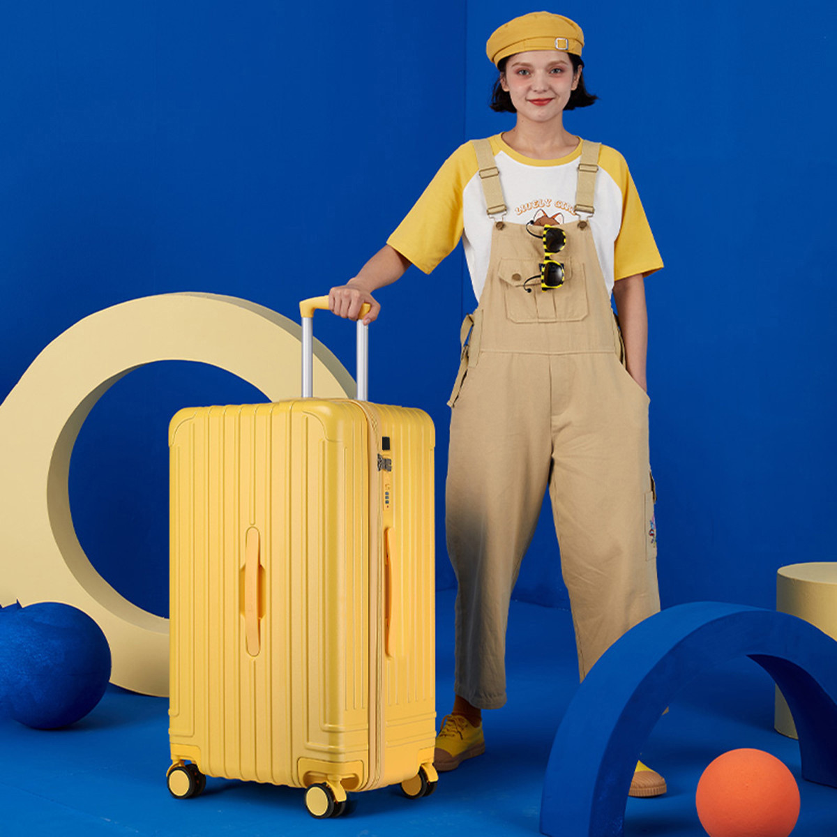paul frank 大嘴猴超大行李箱24寸旅行箱学生大容量密��皮箱拉杆箱男女