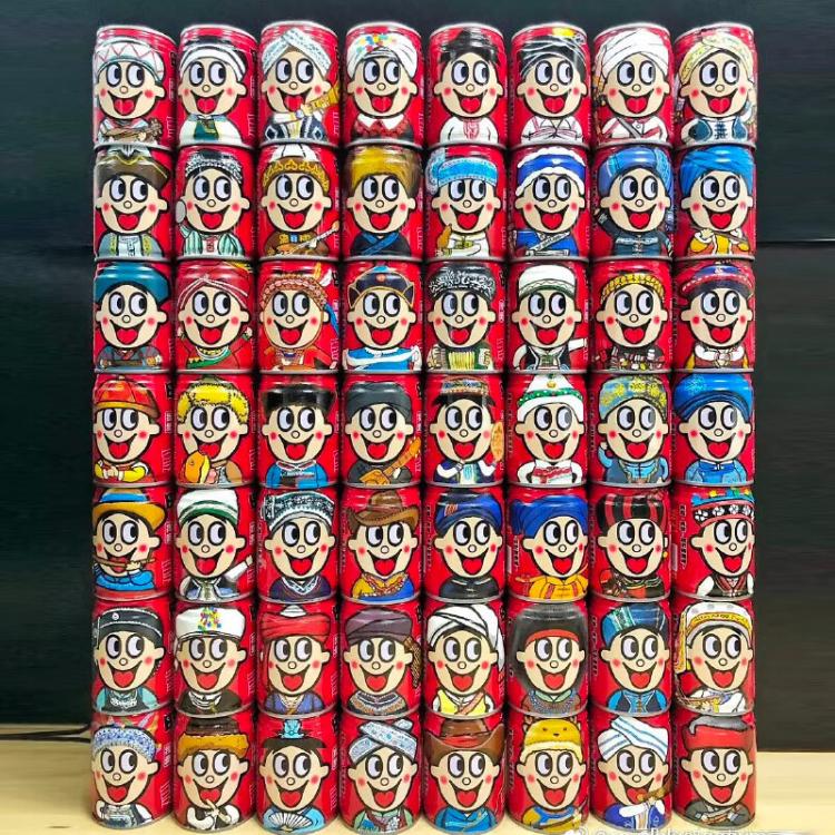 旺旺 【大罐/56民族图案】旺仔牛奶245ml*12罐礼盒款随机图案复原乳