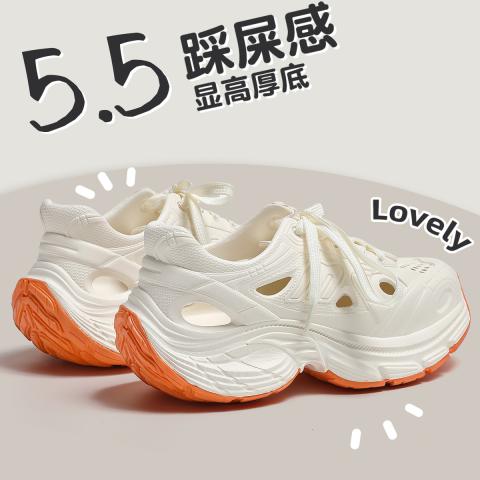 安尚芬 潮流厚底洞洞鞋男款2026新款爆款夏季透气耐磨情侣凉拖鞋女款 图片 1