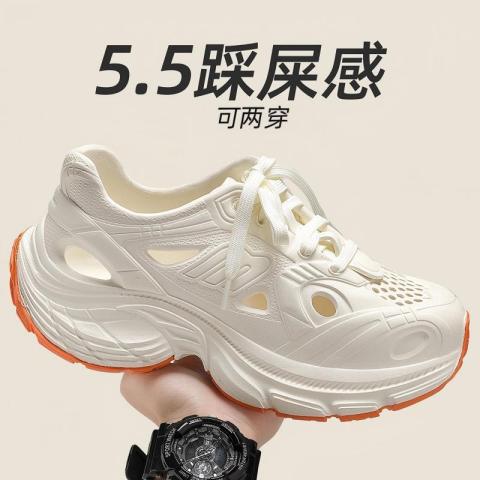 安尚芬 潮流厚底洞洞鞋男款2026新款爆款夏季透气耐磨情侣凉拖鞋女款 图片 2