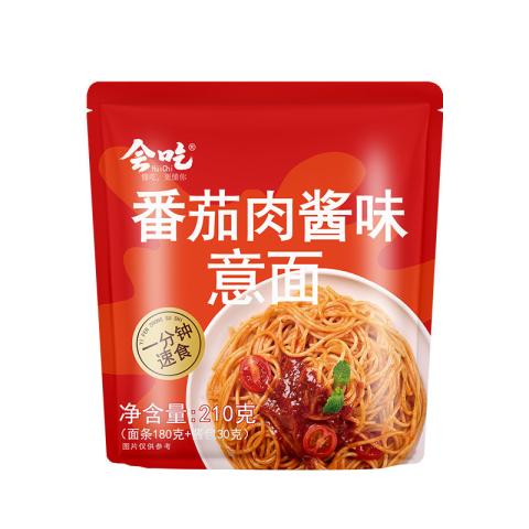 会吃 会吃番茄肉酱意面速食意大利面意粉劲道免煮冲泡方便独立包装 图片 5