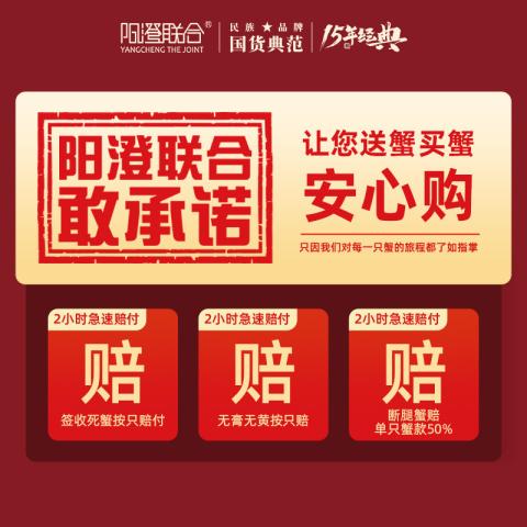 阳澄联合 【大闸蟹礼券】8688型公蟹4.5两母蟹3.5两 10只中秋礼品送礼礼盒 图片 3