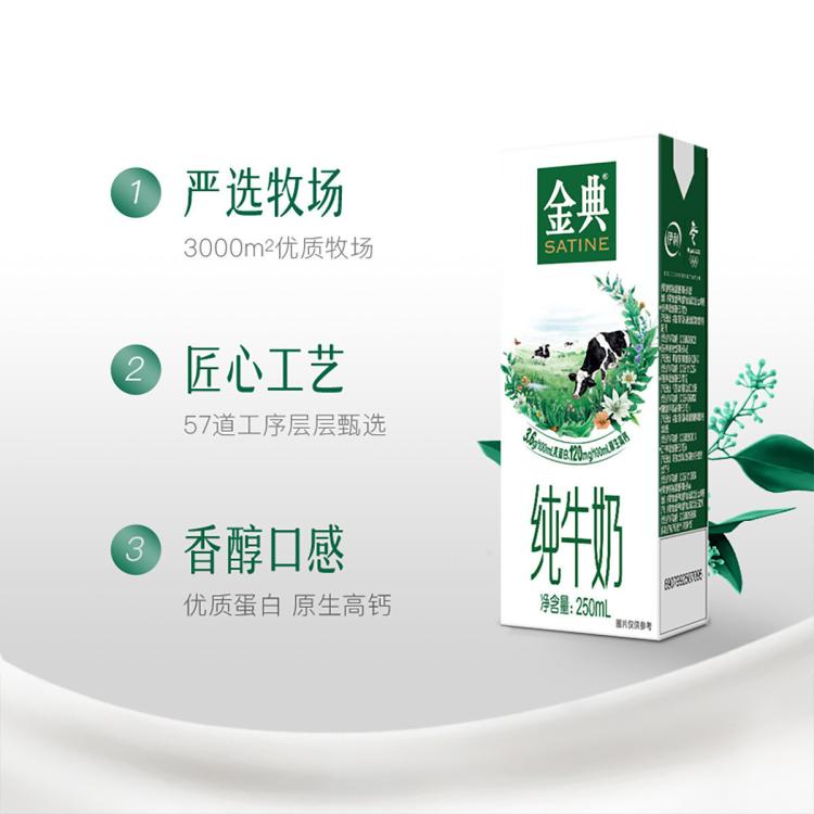 金典 【商超同款】金典纯牛奶250ml*12盒整箱节日送礼牛奶 图 3