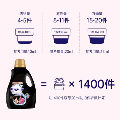 喜净 【爆款芍药盛放】泰国进口hygiene洗衣液柔顺剂洁净护衣持久留香 图片 6