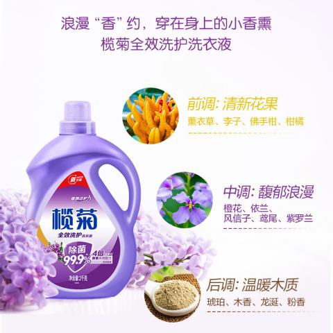 榄菊 【浪漫薰香】洗衣液香水持久留香家用衣物除菌除螨实惠补充袋装 图片 4