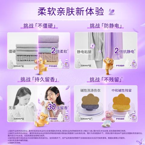 金纺 【超值囤货】金纺薰衣草香防静电多效防护衣物柔顺剂4kg*2+860 图片 4