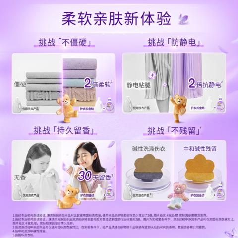 金纺 【超值家庭装】金纺防静电多效防护衣物柔顺剂3袋 图片 4
