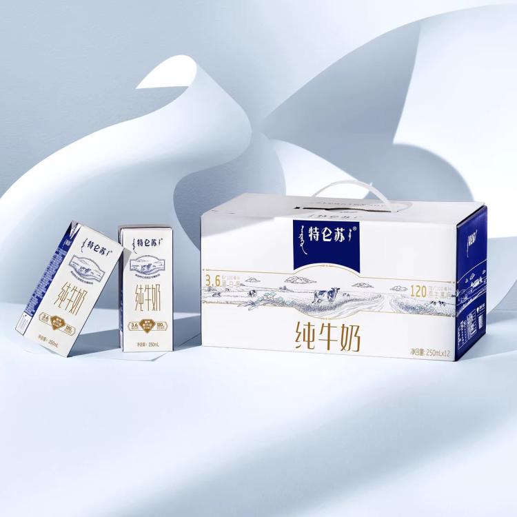 特仑苏 7月蒙牛特仑苏纯牛奶250ml*12盒整箱学生营养早餐奶3.6g优质蛋白
