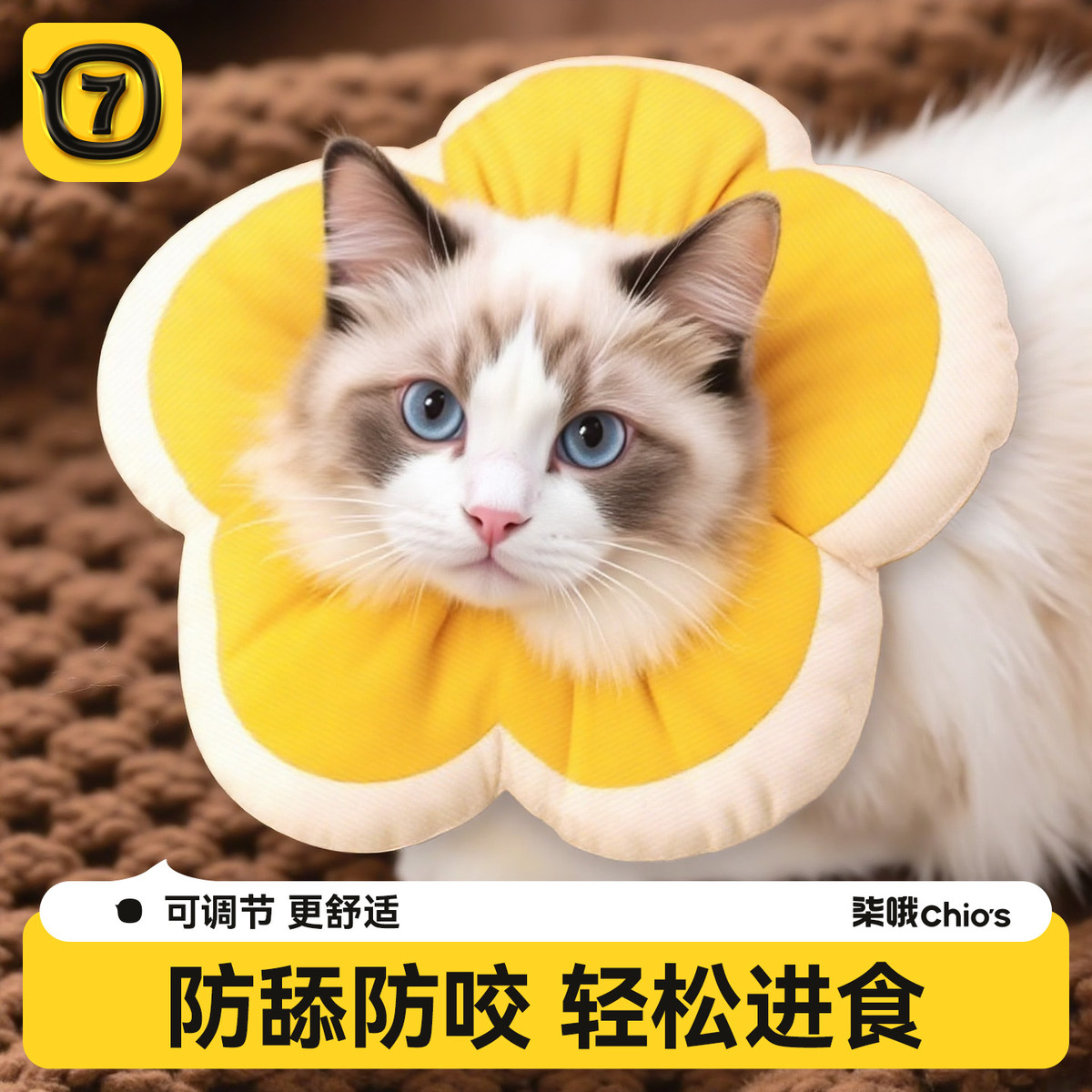 柒哦 伊丽莎白圈猫绝育项圈防舔防咬猫脖圈猫咪围脖狗狗软头套宠物用品