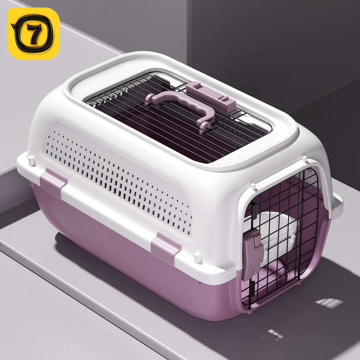柒哦 宠物航空箱狗狗托运箱中小型犬外出便携车载狗笼子猫咪防应激猫笼