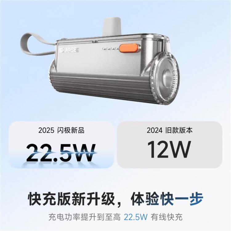 闪极 [国家3C安全认证]随行Mini2快充胶囊充电宝口袋移动电源可上飞机 图 5