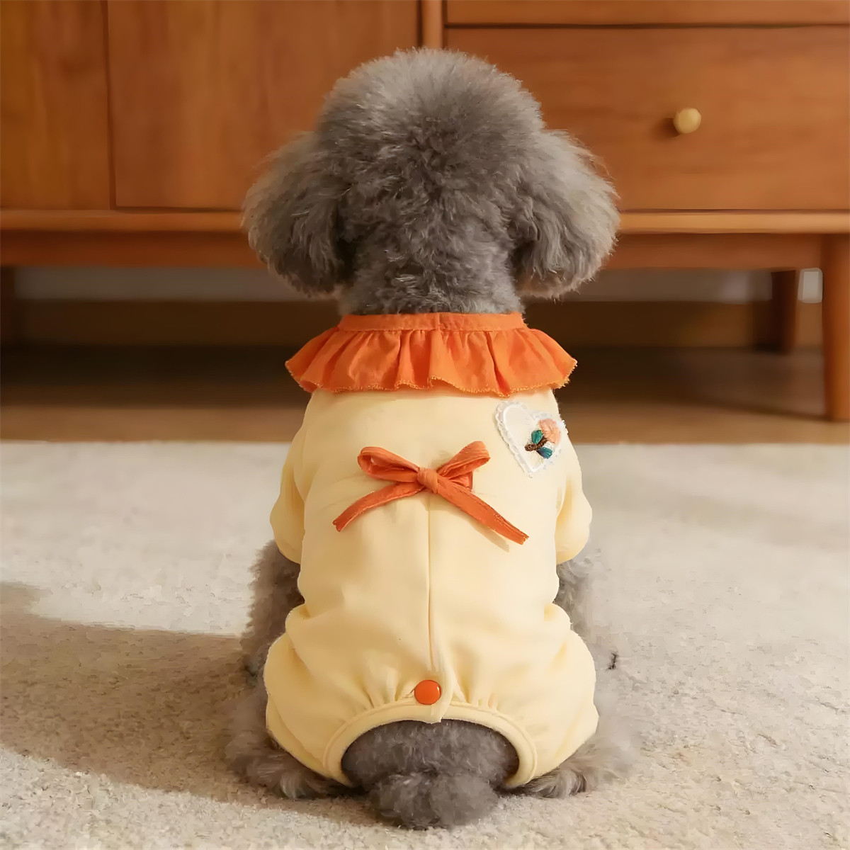 HOOPET 狗狗衣服冬季保暖宠物小狗四脚秋装博美小型犬泰迪比熊狗睡衣秋季