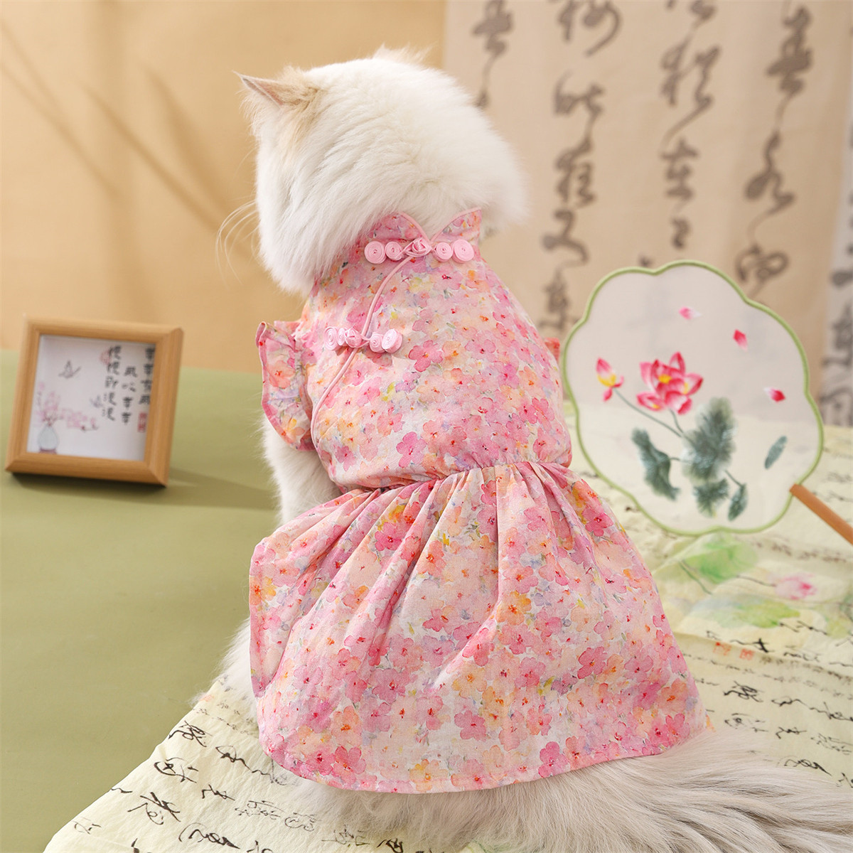 HOOPET 猫咪衣服夏天薄款防掉毛布偶猫宠物猫猫夏季狗狗背心幼猫小猫裙子