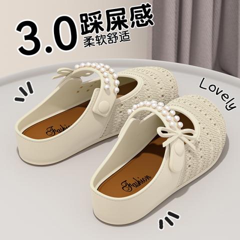 俞兆林 厚底内增高勃肯包头半拖鞋女夏一脚蹬仙女风凉拖鞋 图片 4