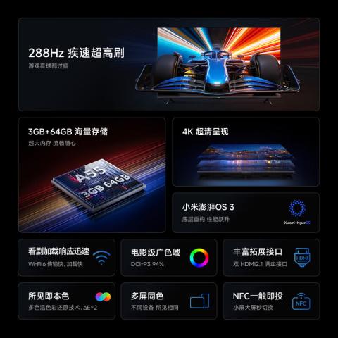 小米 【2026升级款】小米REDMI电视机A Pro65/75英寸 护眼4K高清 图片 3