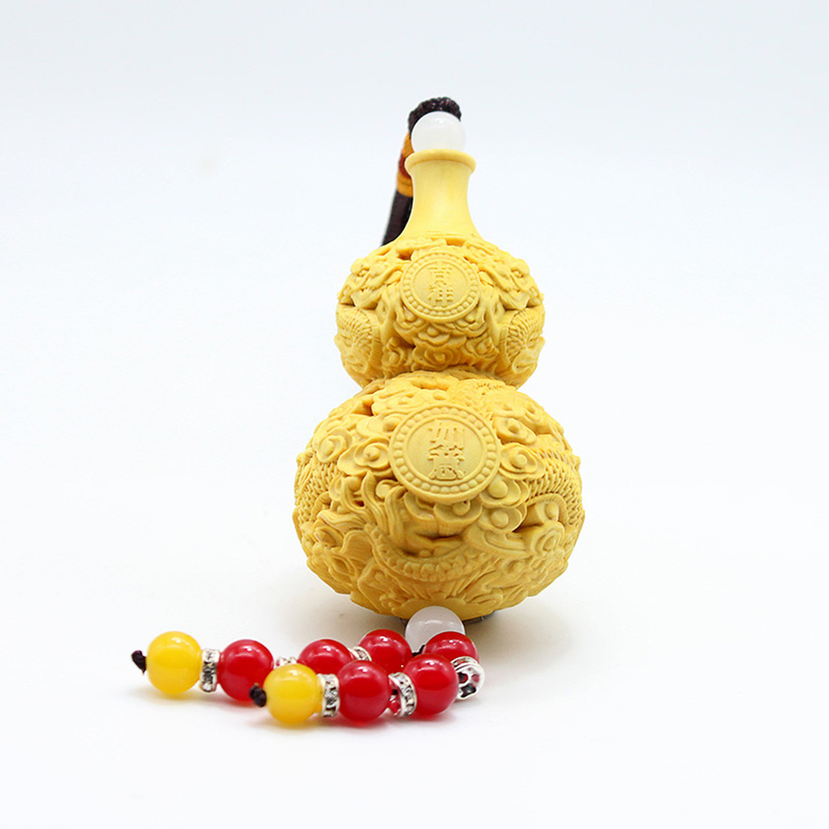 黄杨木雕龙挂件葫芦挂件车内饰品摆件