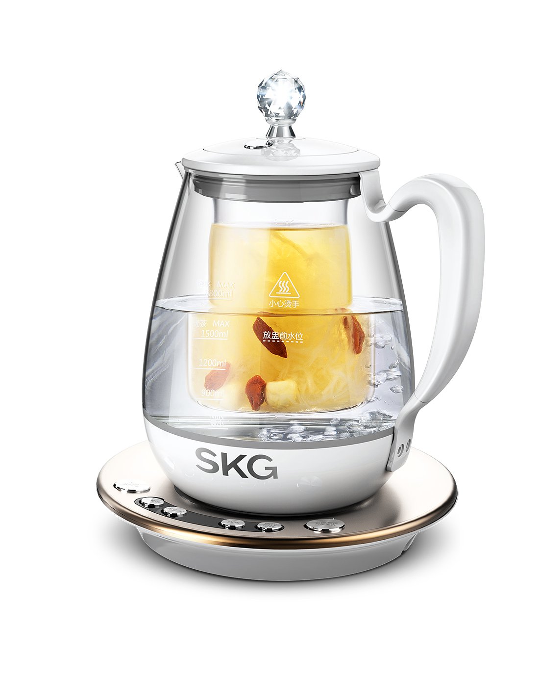 【外煮内炖】skg8074养生壶加厚玻璃多功能茶水壶