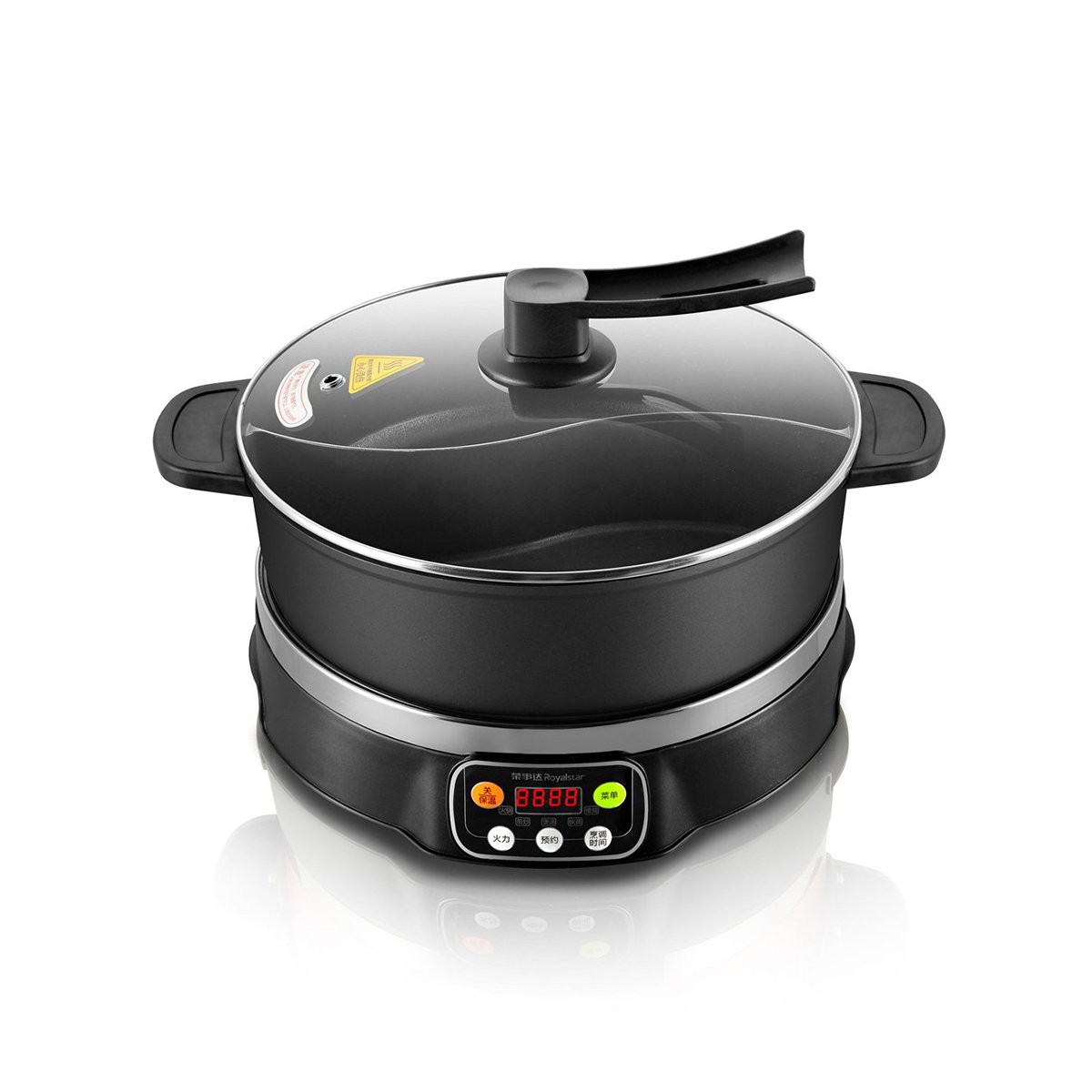 荣事达rhg-s50w家用加厚双胆分体式韩式火锅电煮锅电热锅电炒锅鸳鸯