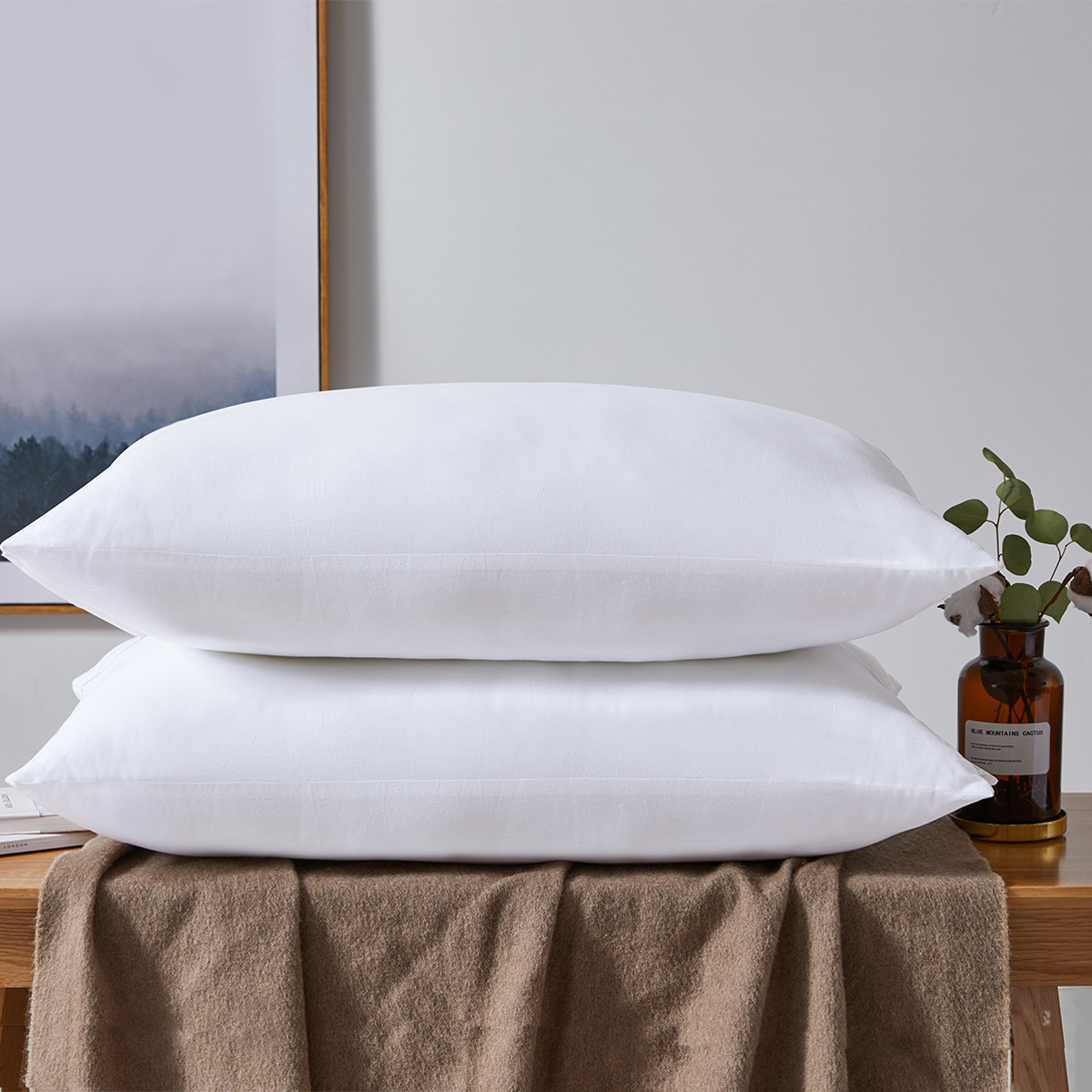 一对装纤柔高弹耐压枕头 学生枕芯 成人对枕