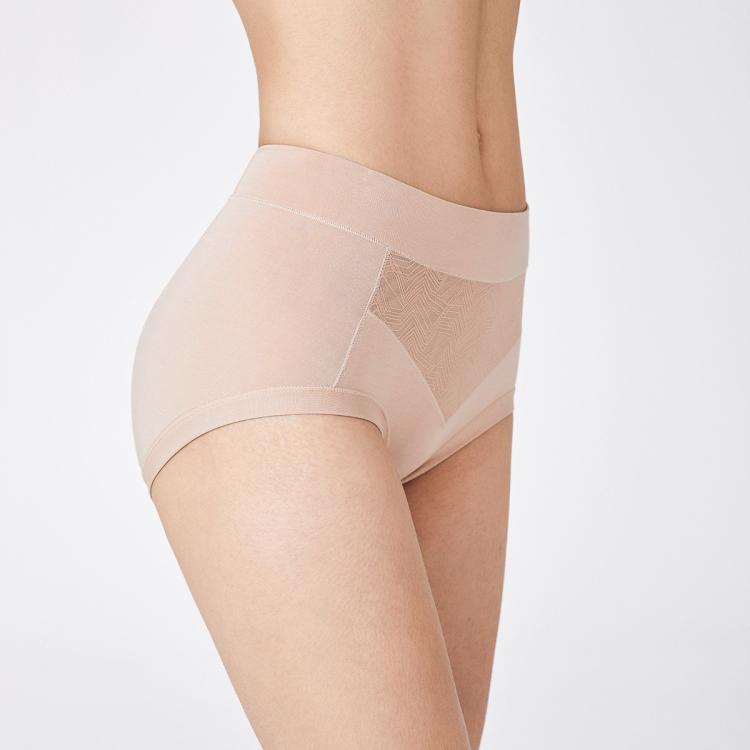 曼妮芬 【高腰轻收腹提臀】蕾丝女士内裤舒适亲肤透气高腰抑菌底档底裤女