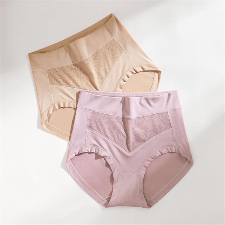 曼妮芬 【高腰轻收腹提臀】蕾丝女士内裤舒适亲肤透气高腰抑菌底档底裤女