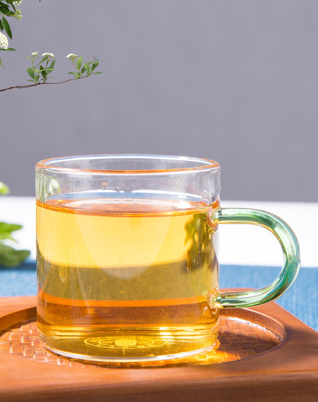 尔雅 绿把玻璃杯套组4件