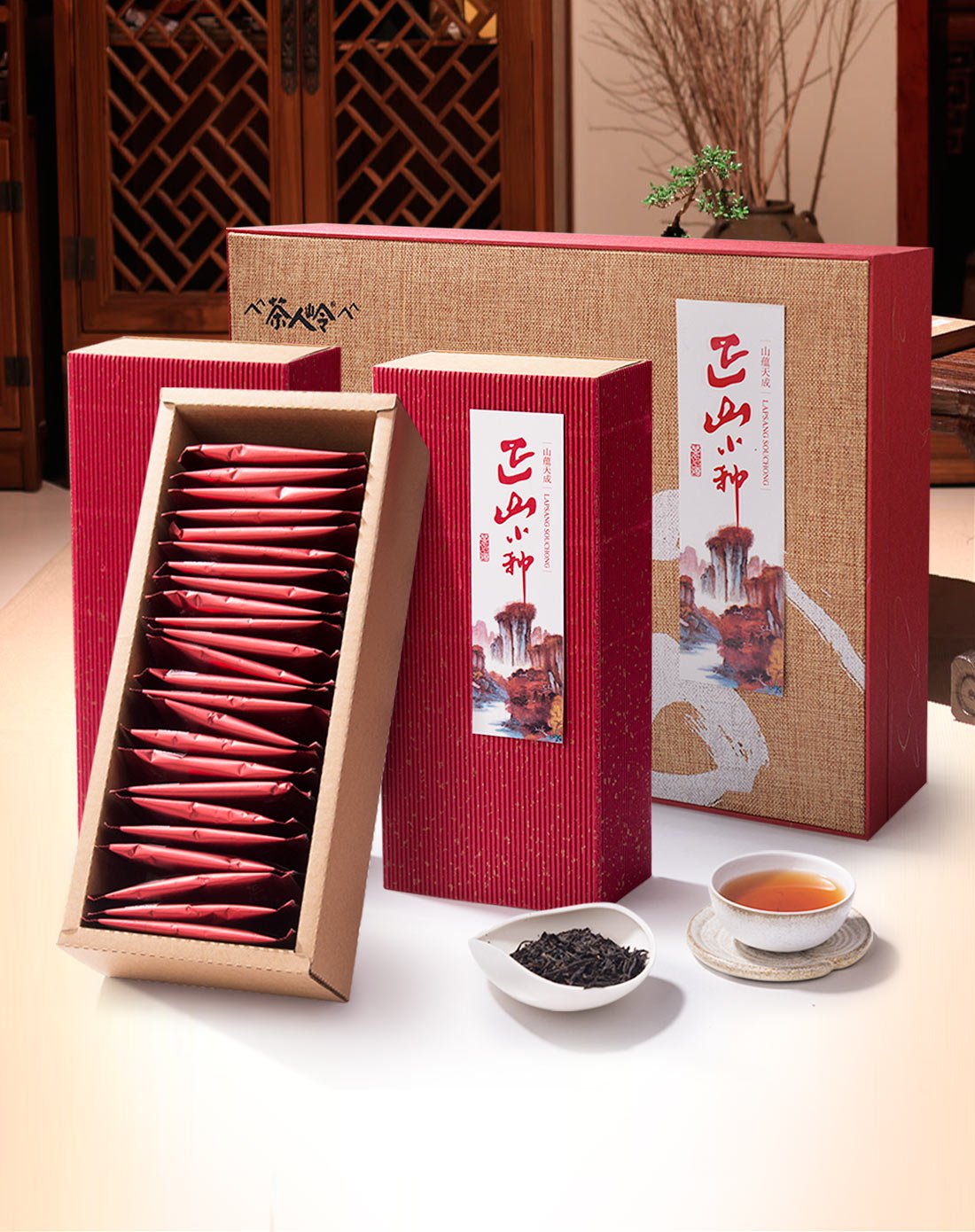 茶人岭 茶叶 红茶 正山小种 一级茗雅茶礼盒 360g