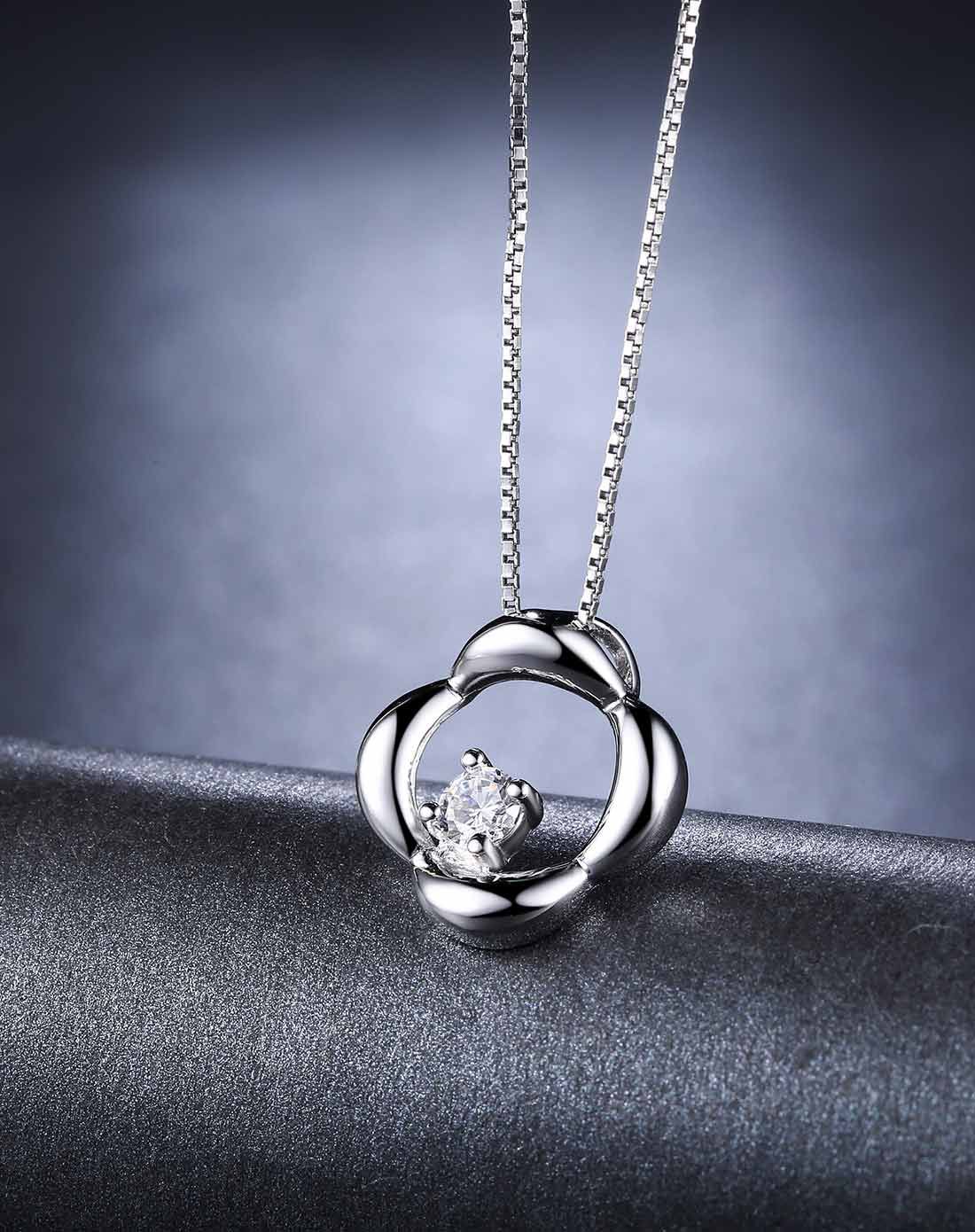 七度银饰专场 七度s925四叶草精美银项链锁骨链