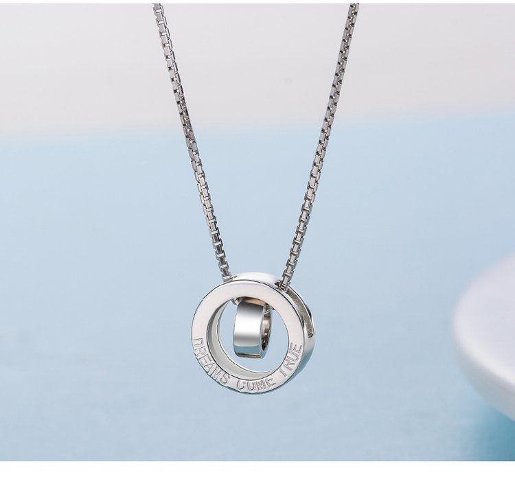 七度s925简约转运"teo"银项链锁骨链