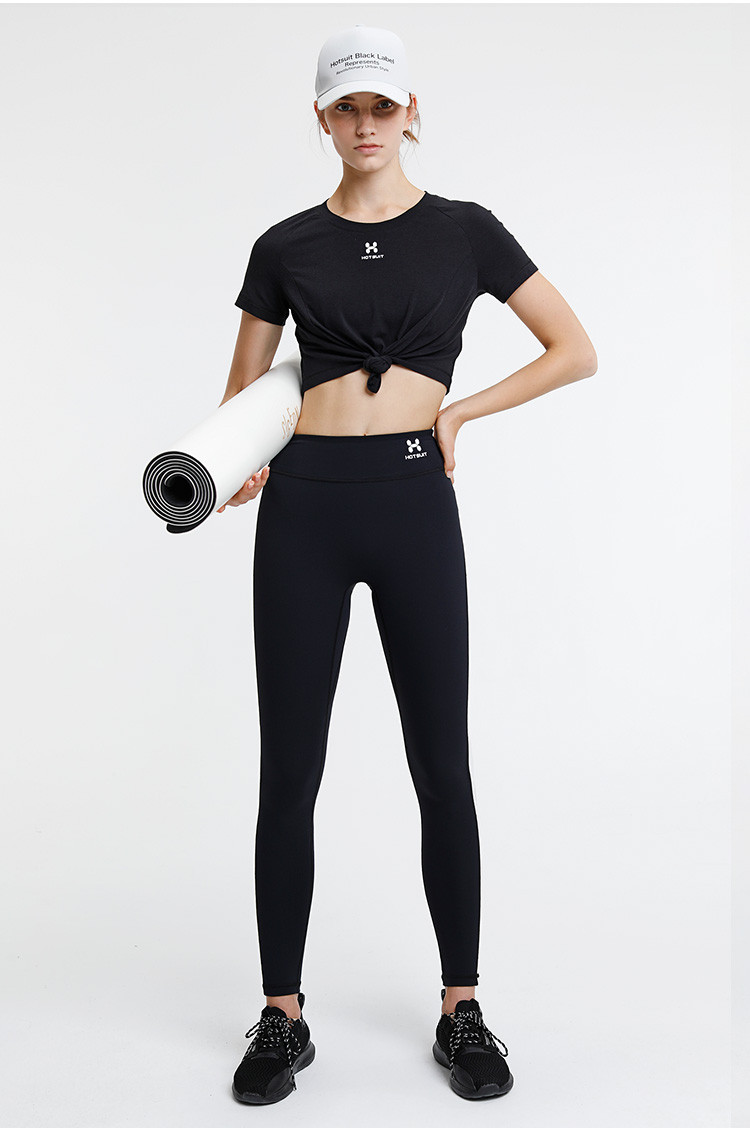 冬季女款健身运动裤女撞色高弹健身紧身裤瑜伽裤女士运动裤