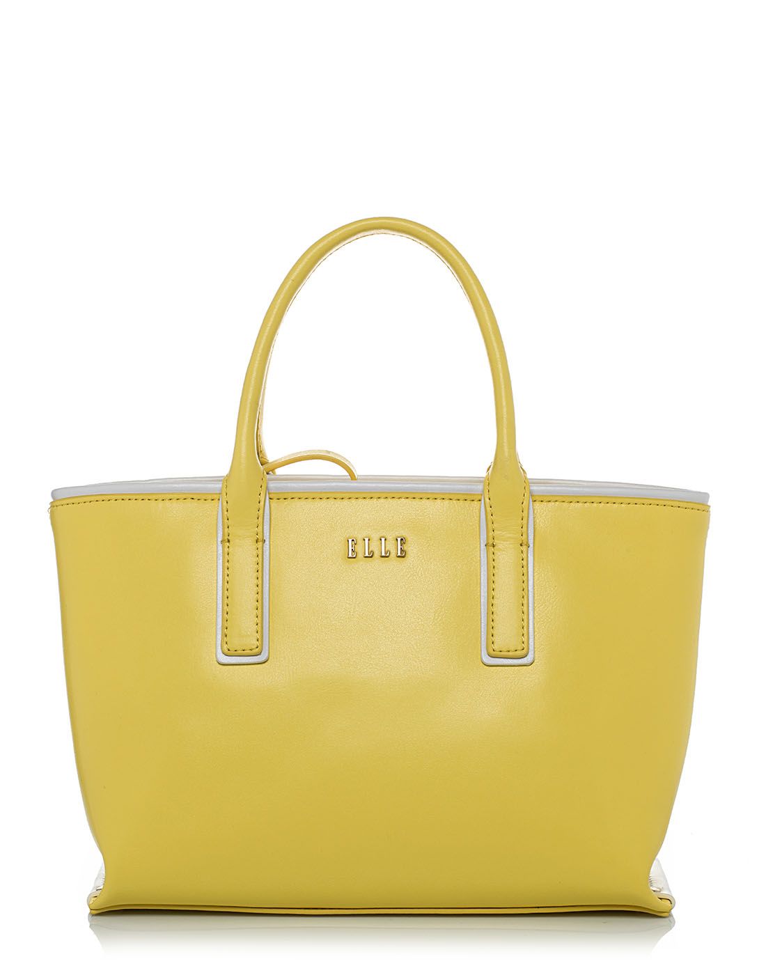 elle时尚女包潮流拼接牛皮手提单肩包包包