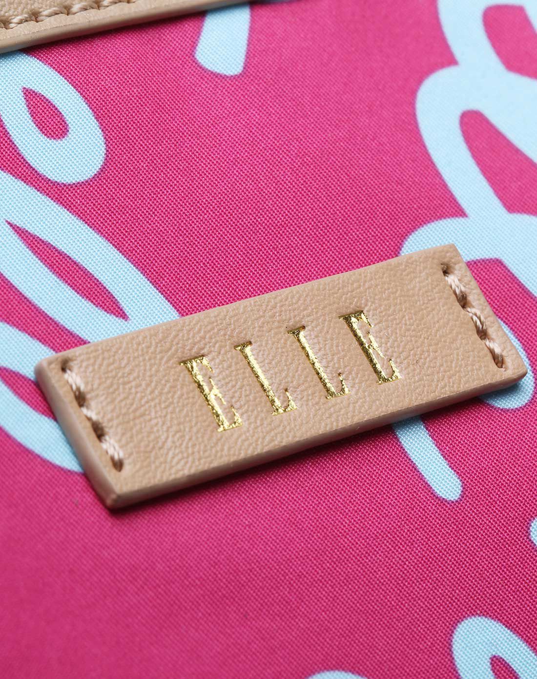 elle尼龙logo单肩包