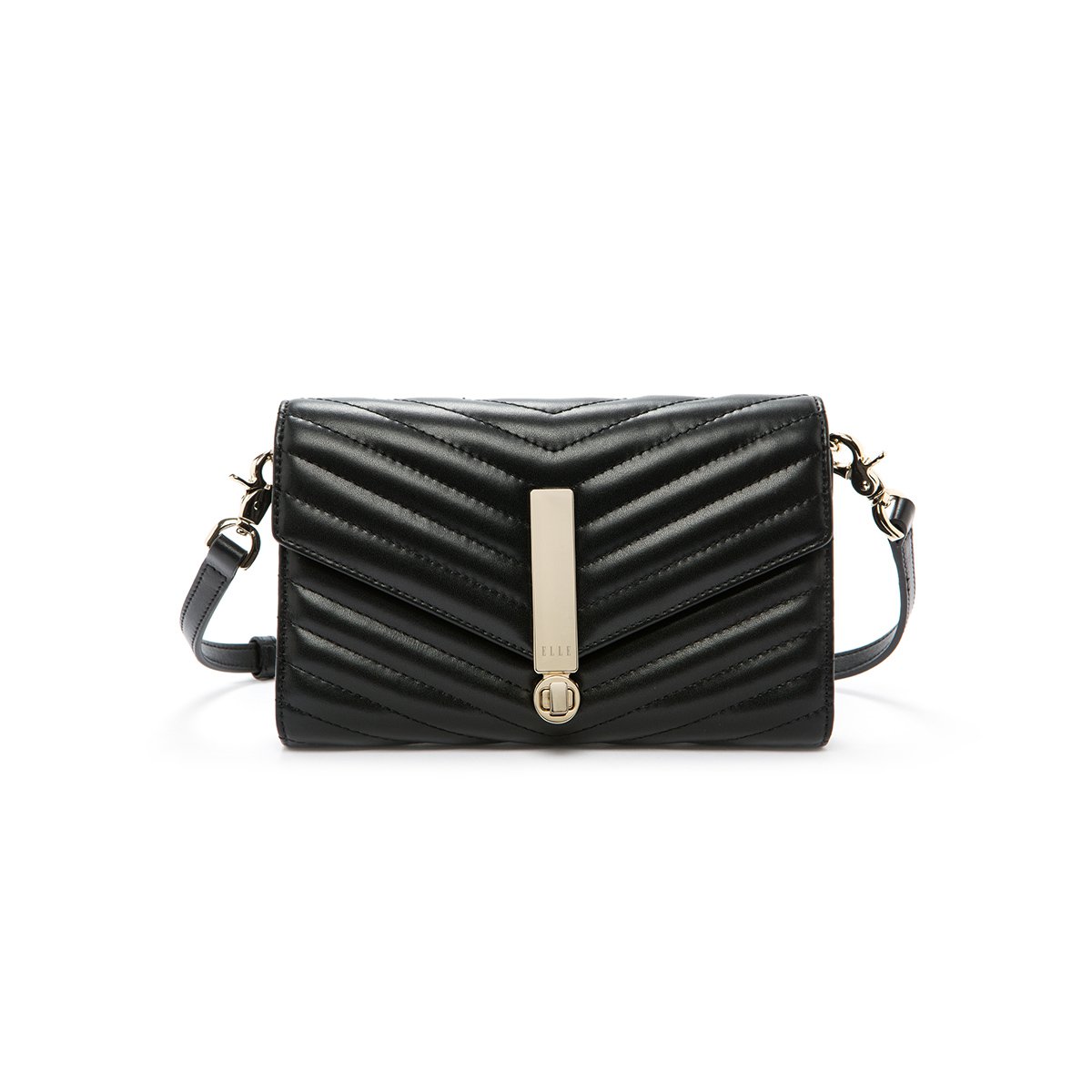 【唯品会】 elleelle真皮优雅【精美车花纹】欧美单肩包小方包迷你