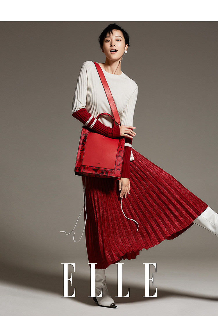 【联名款】复古时尚海报杂志涂鸦公文包斜挎单肩手提包