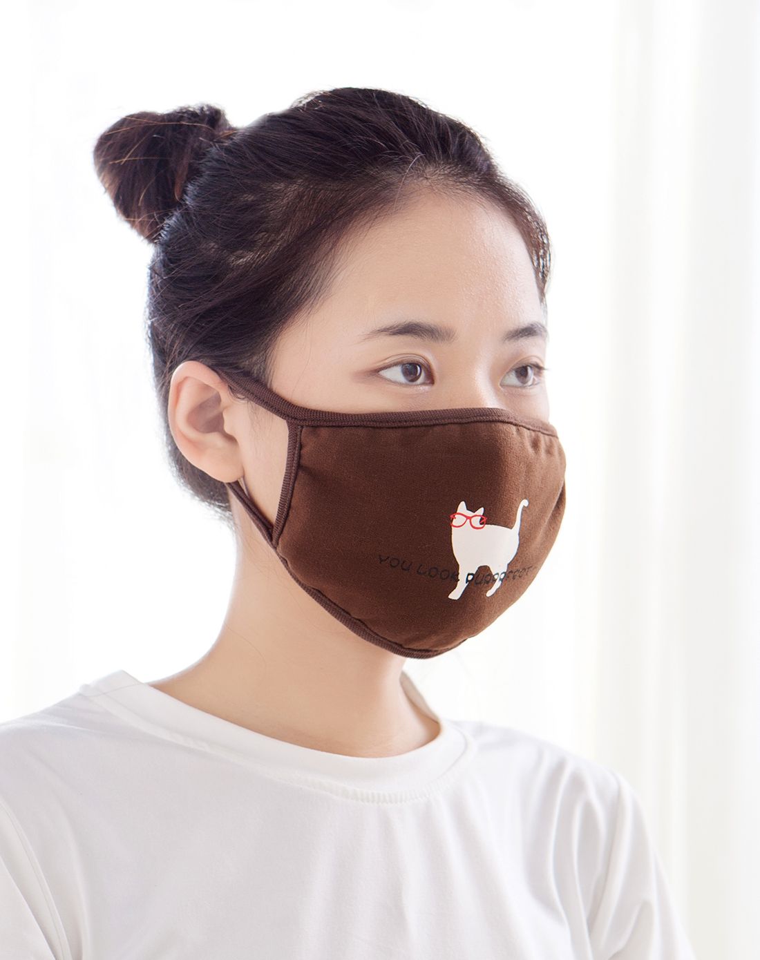 居家良品安哥拉猫口罩(混色)