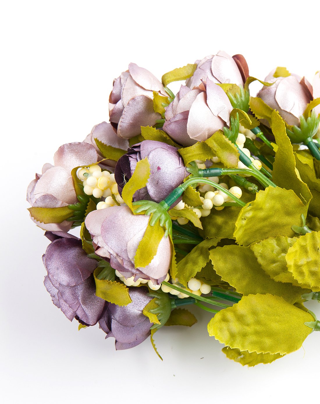 高仿真花6头涂层茶玫花(多色可选)