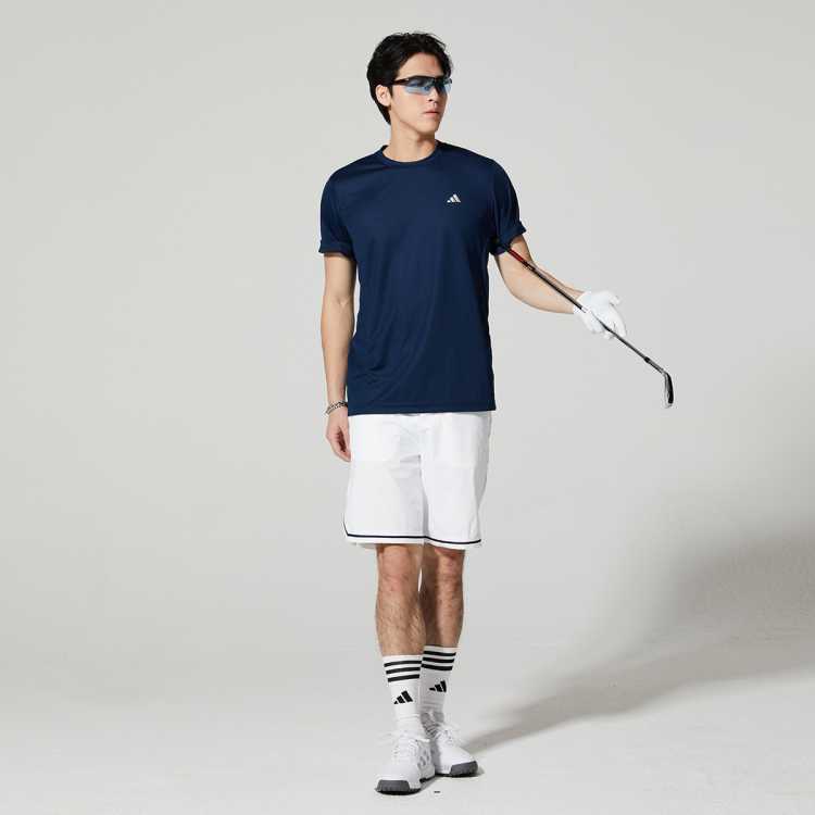 adidas 气质简约舒适透气男子高尔夫短袖